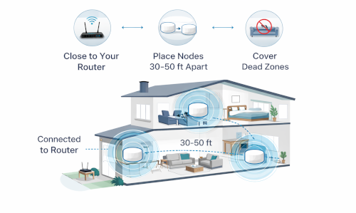diagram explaining how to place mesh nodes